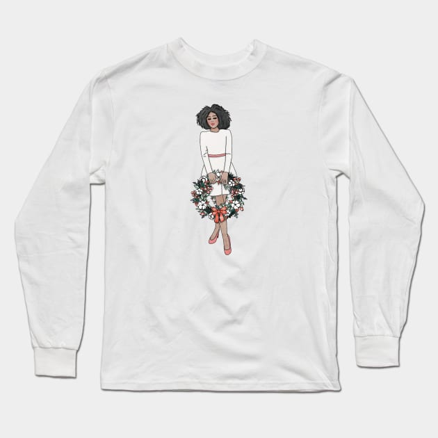 Christmas girl (11) Long Sleeve T-Shirt by piscoletters